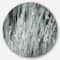Designart - Raindrops on Grass Black White' Oversized Landscape Metal Circle Wall Art